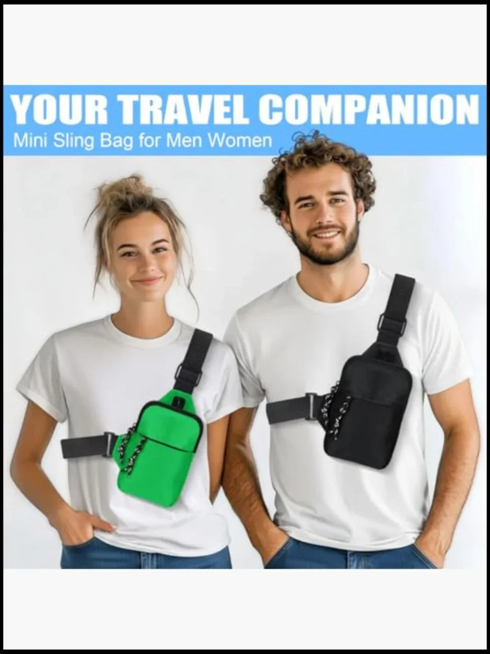 9 Pack Mini Sling Bags Waterproof Crossbody Backpack Travel Daypack Men Women